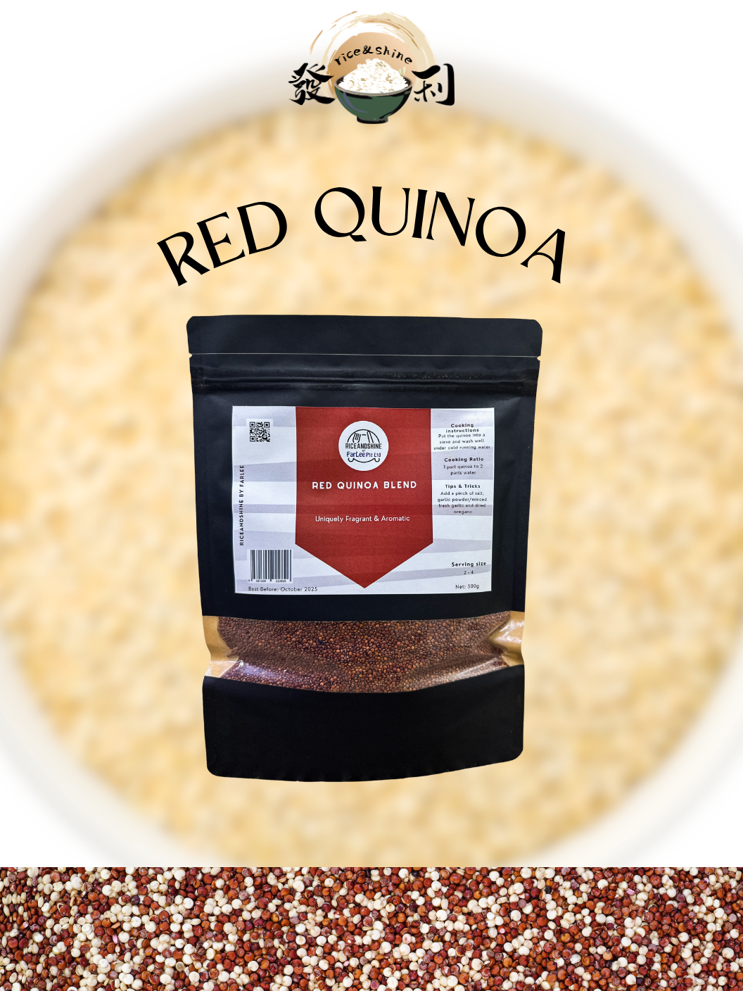 USDA Organic Quinoa - White, Red, Black, Tricolor