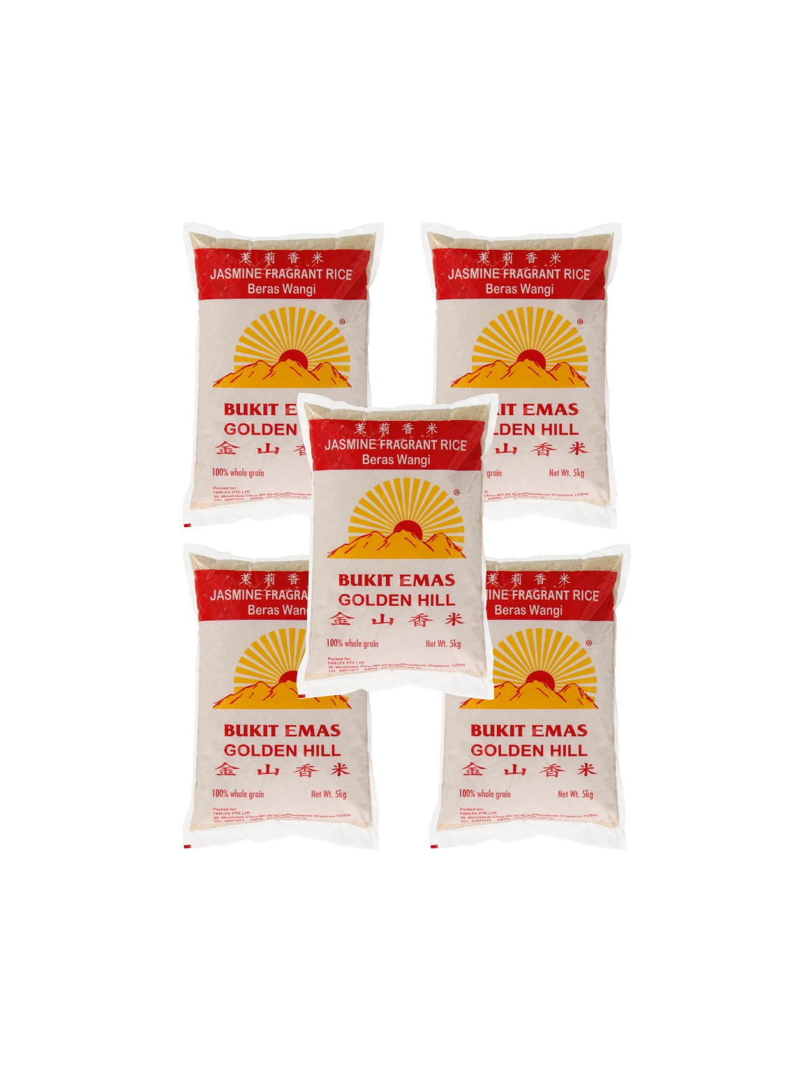 Golden Hill Premium KDM Jasmine Fragrant Rice 5KG