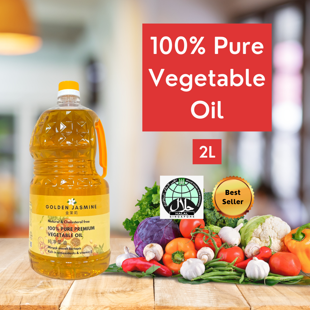 Golden Jasmine Premium Vegetable Cooking Oil 2L (Halal)