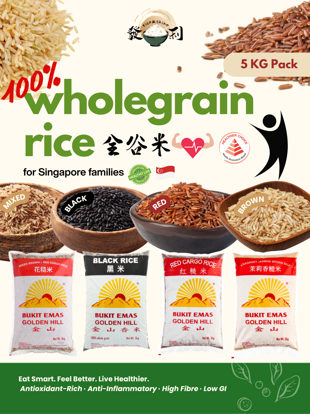 Golden Hill Black Rice 5kg